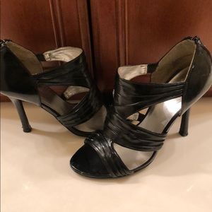 Diba Black PU leather heels